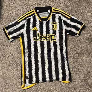 Adidas Juventus Black and White Striped Jersey